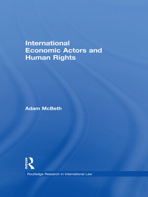 cover image of International Economic Actors and Human Rights